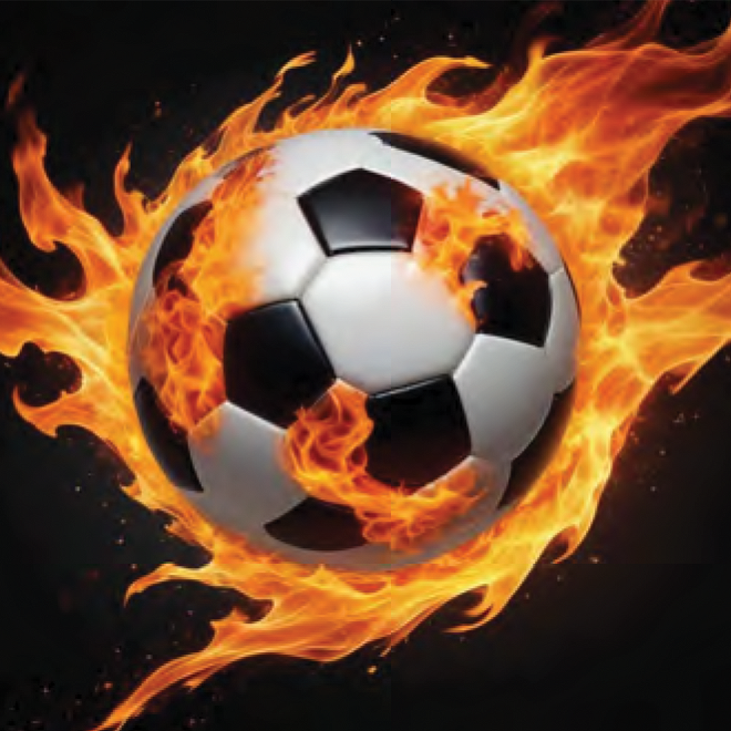 Coussin Décoratif - Football en flamme