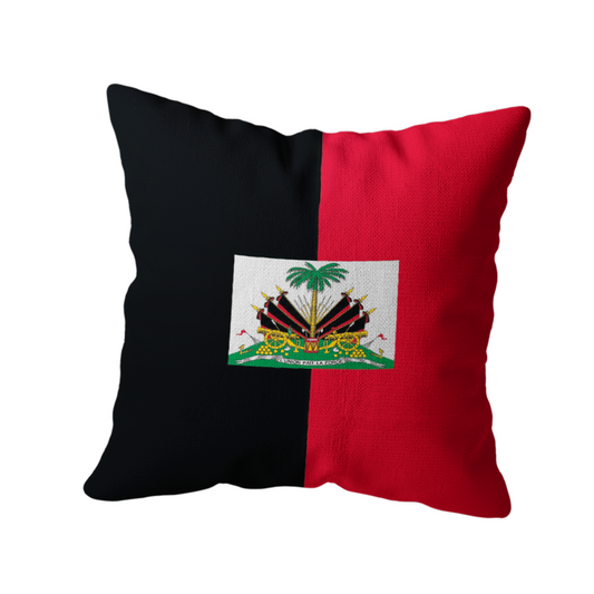 Coussin Décoratif - Variation du Drapeau Haïtien