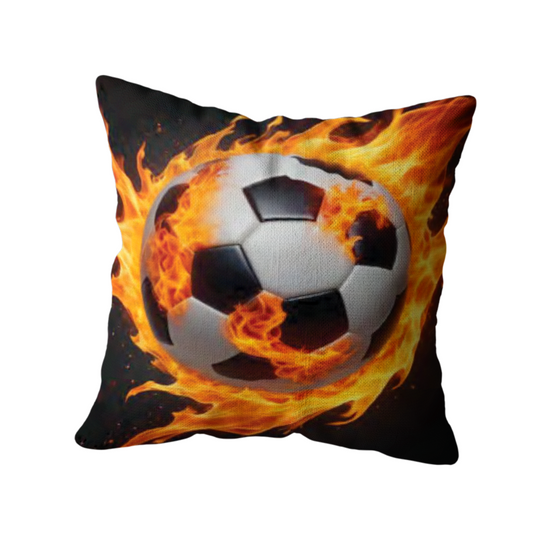 Coussin Décoratif - Football en flamme