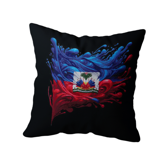 Coussin décoratif “Explosion de Couleurs Haïtiennes”