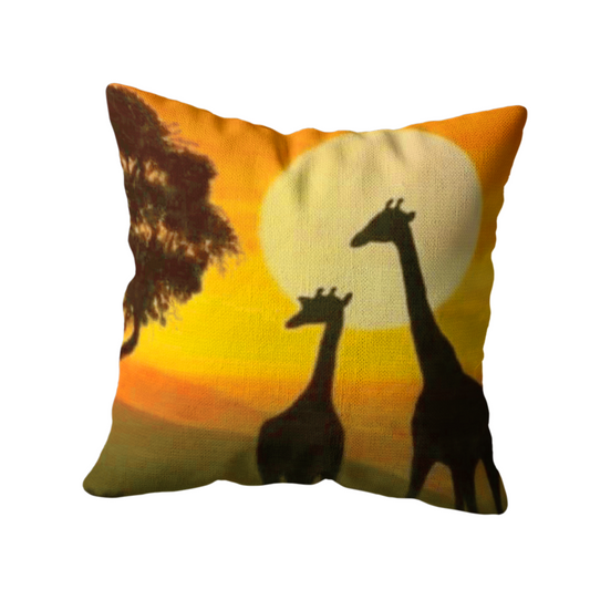 Coussin décoratif “Safari au Crépuscule”